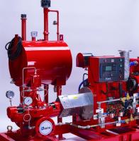 Bomba de fogo vermelha rachada horizontal do motor diesel dos SS da bomba centrífuga do caso para o sistema UL FM NFPA20 da luta contra o incêndio