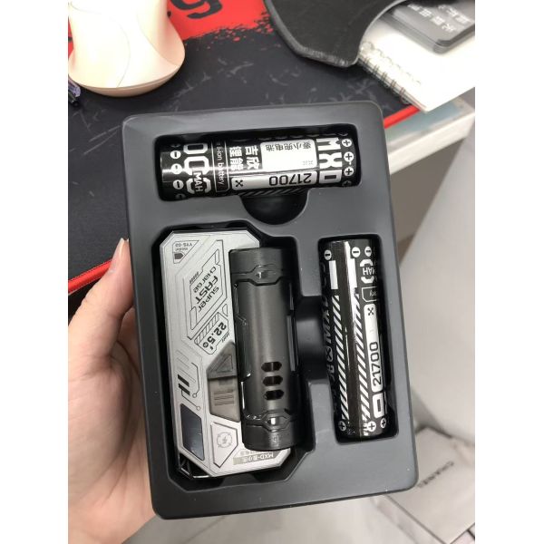 Portable Charger Power Bank 5000mAh Replaceable Battery Built in USB Cable Wired Durable Fast Charging Silver