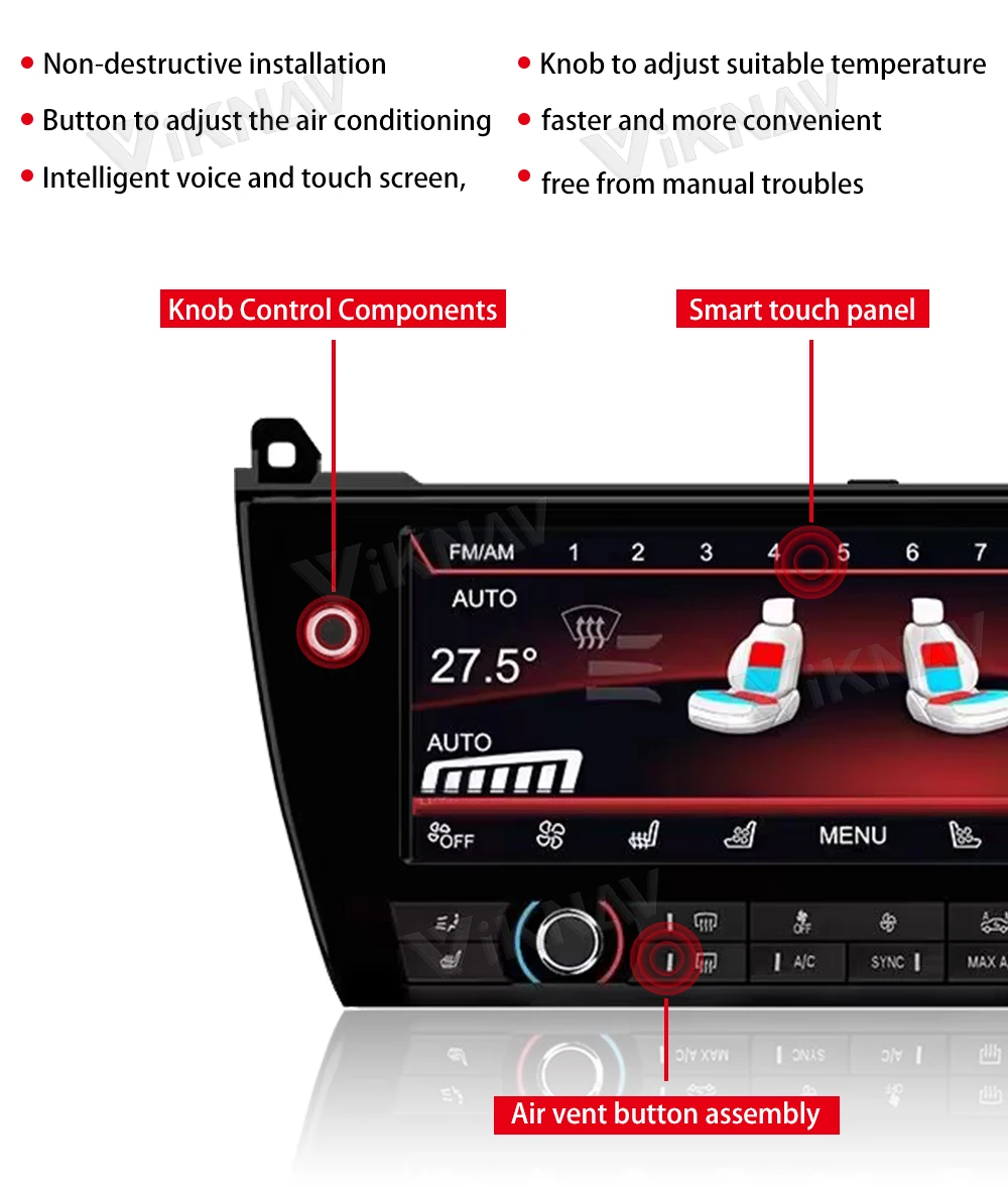 BMW 5 серии Автомобиль Планшет управления переменным током Мультимедийный проигрыватель F10 F11 F07 F18 M5 2011-2017