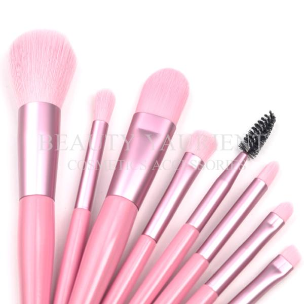 Anti Bac 8 Piece Makeup Brush Set PBT Hair Travel Makeup Brush Set
