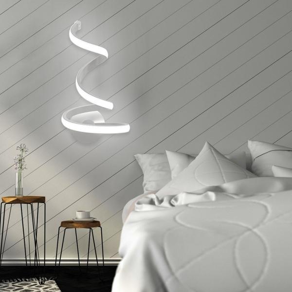 Bedside Room Bedroom Creative Wall Mount Wall Lamp Decor Arts LED Spiral Light(WH-OR-107)