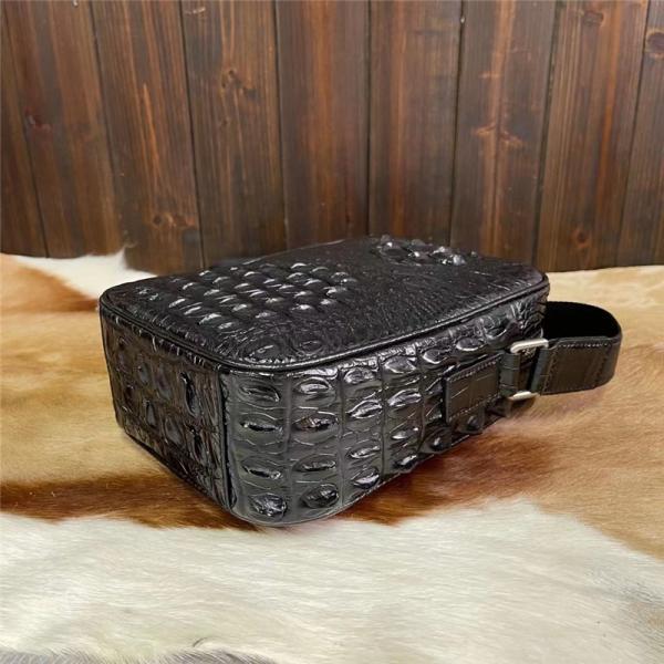Authentic Crocodile Skin Men's Small Mini Shoulder Bag Flap Purse Genuine Alligator Leather Male Casual Messenger Bag