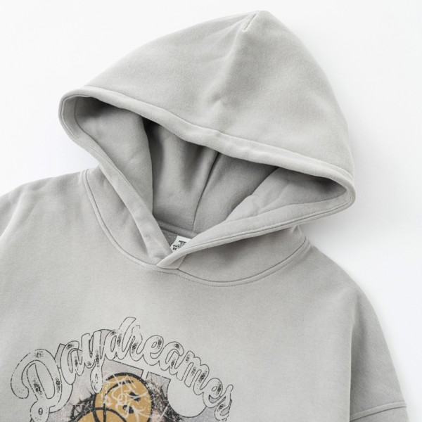 360G Heavyweight Vintage Distressed Print Hoodie Men Oversized Pullover | OEM ODM Custom Logo, Replaceable Fabric, Multiple Pantone Color Codes, Low MOQ