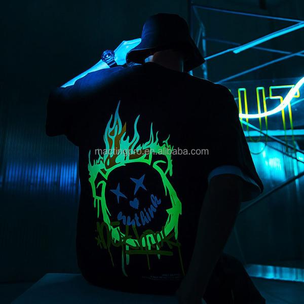 Men's Streetwear 2024 Summer Fashion Trend Oversized Reflective T Shirt Custom Design