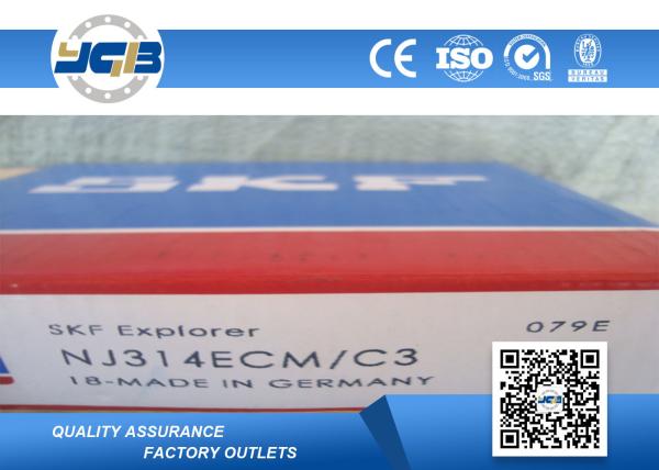 Full Complement Cylindrical Roller Bearing NJ314ECM C3 Double Shield Bearing 70 x 150 x 35 MM