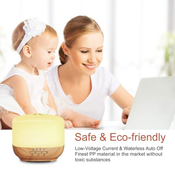 500ml Aroma Essential Oil Diffuser 5 in 1 Ultrasonic Aromatherapy Fragrance Oil Humidifier Diffusers for Home Large Room
