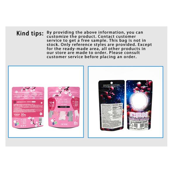 Mylar Stand Up Bag Foil Ziplock Вакуумная уплотнительная упаковка