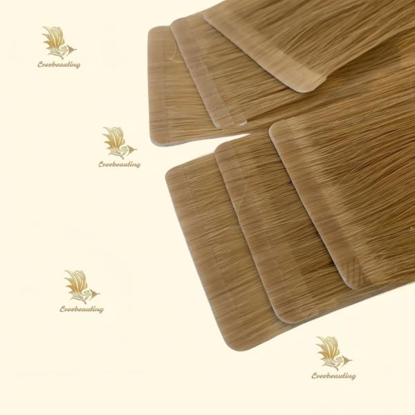 Customize Color Human Hair Extension Slim Tape Style Double Drawn Russian Remy Hair