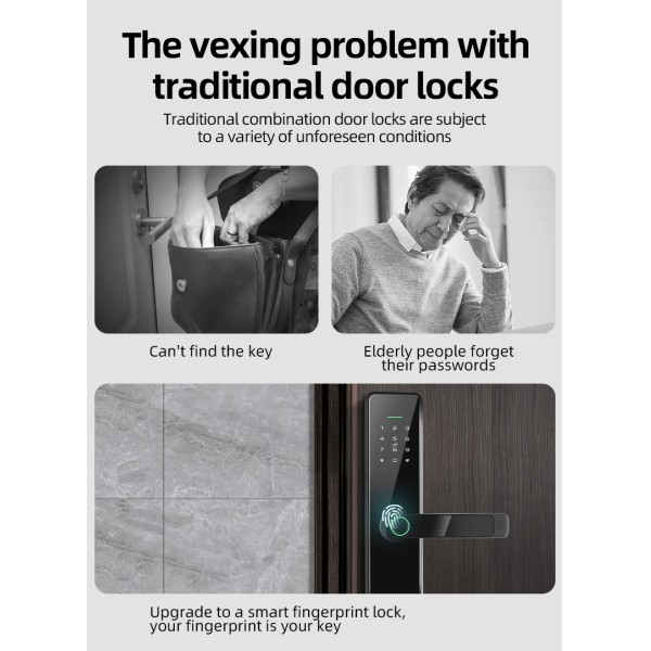 YAGU NEO TTlock Digital Lock for Home Biometric Fingerprint Intelligent Gate 3d Face Recognition Smart Door Lock With Camera