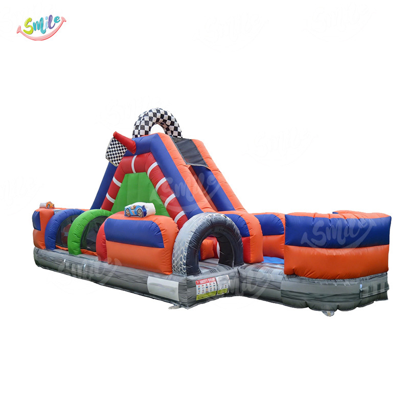 Commercial Grade Racing Car Inflatable Obstacle Course for Party Rental, Racing