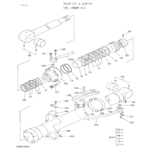 4203830 Seal Kit For HITACHI EX220 Excavator Bucket Boom Hydraulic Cylinder