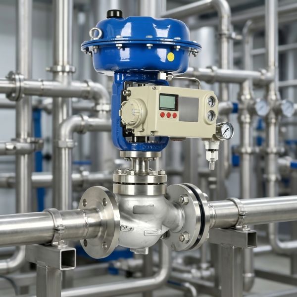 Explosion Proof Pneumatic Diaphragm Regulating Valve Stainless Steel Flange