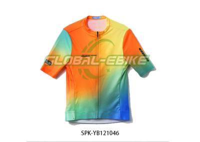 Spring Summer Short Sleeve Bike Jersey With Safety Trim Strip Italian Ink