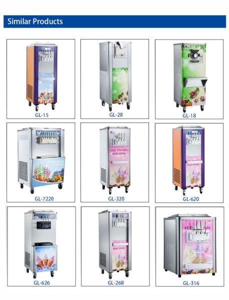 Fabricante de sorvete de serviço suave com HOPPER 2x10L RATEDOUTPUT 2.6kW R22/R404A refrigerante
