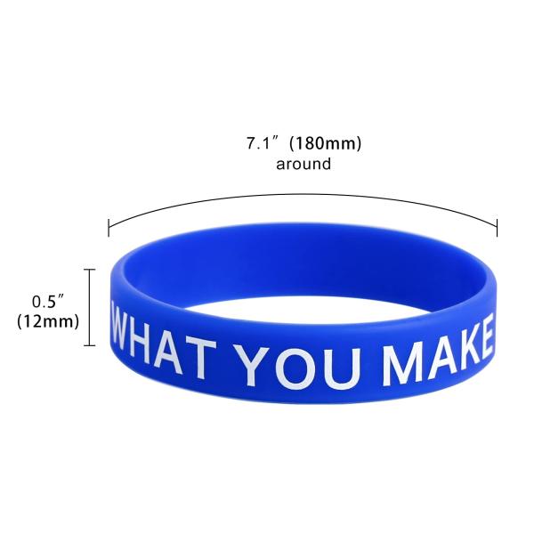 Custom Motivational Silicone Rubber Wristbands 10 Pieces Packed in OPP Bag - SGS Certified