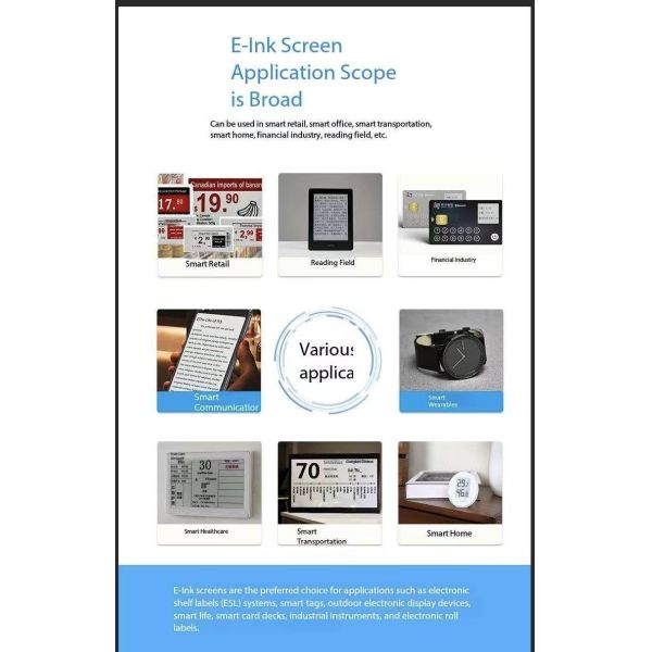2.13 inch E-paper Display with 122x150 Resolution and 180° View Angle for Clear Visibility
