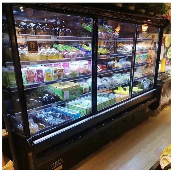 Multi Layer Air Curtain Refrigerator 3 Doors Commercial Multideck Fridges