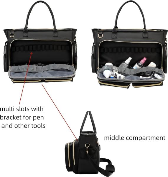RABJEN NURSE UTILITY TOTE BAG, LAPTOP TRAVEL BAG FOR WORK HOME CARE NURSE FOR ADULTS