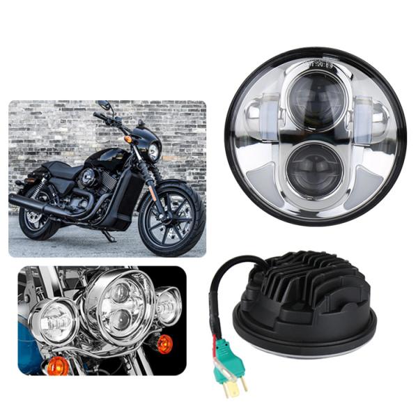 Customized Logo Round 5.75 LED Headlight Replace/Repair Option for Harley Motorcycles