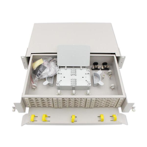 Sliding Type Optical Fiber Patch Panel E2000 24 Ports LC 48 Fibers