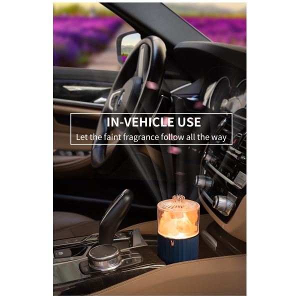 Newest Nature Crystal Salt Rock Aromatherapy Lamp  7 Color Atmosphere Night Light For Bedroom Office Car Air Purify