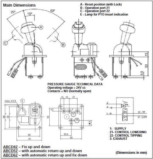 Parker Chelsea FBH45-12 Dump Truck Dump Truck Valve Medium Pressure