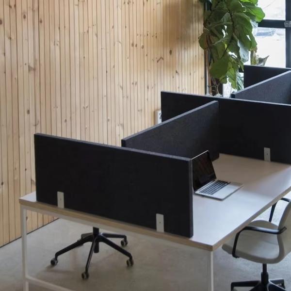 ПЭТ фильт толщиной 24 мм настольные акустические разделители, предназначенные для конфиденциальности офиса