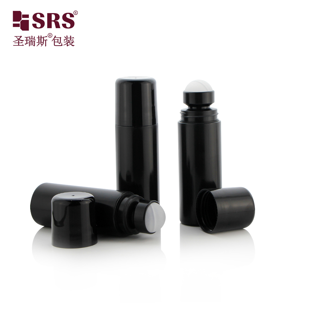 RPPD-90ML Custom Black PP PCR Roll On Deodorant Gel Cooling Relief Bottle