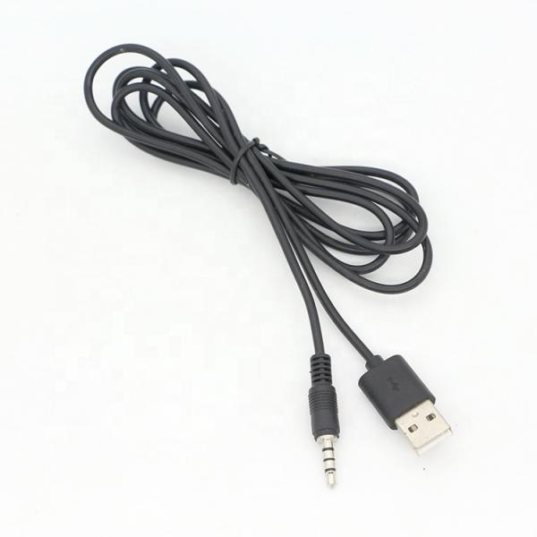 Custom 3ft 3.5mm Male Aux Audio Jack to USB 2.0 Male Data Charger Cable for car speaker