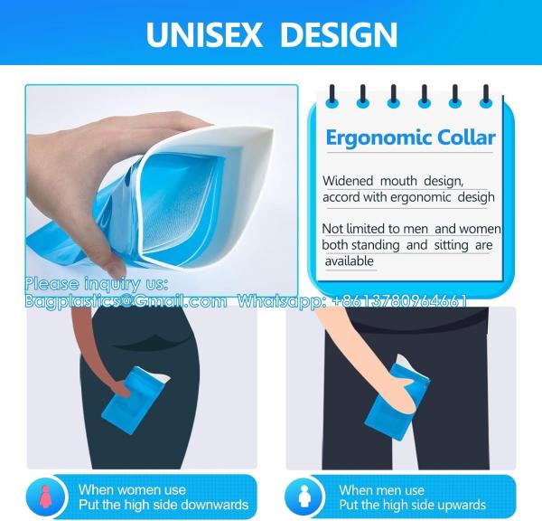 Disposable Urine Bags, Pack Travel Pee Bags, Unisex Urinal Bag Vomit Bags Travel Traffic Jam Emergency Portable