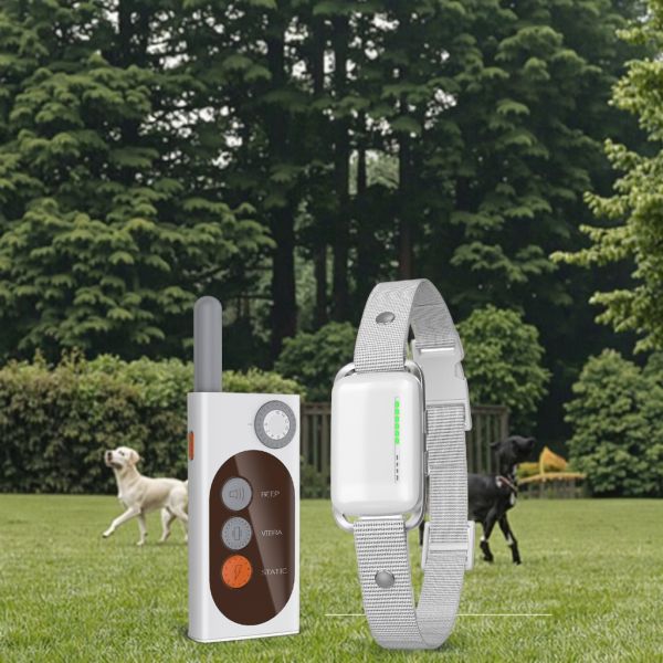 Waterproof IP67 Rechargeable Eco-Friendly Nylon Fashion Plastic 1000m Remote Control Dog Training Collar Shock-Free Vibration