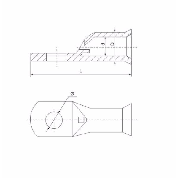 High quality bell mouth copper pipe-pressed terminal lugs