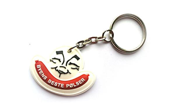 Advertising Silicone Rubber Keychain , Custom Rubber Key Tags Light Weight