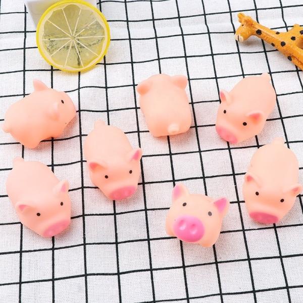 14 Years up Age Range BPA Free Vinyl PVC Toy Kid's Squeaky Mini Cute Piggy Fun Ornament Essential Accessory for All Ages