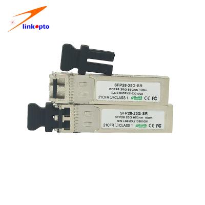 Pluggable quente frente e verso de 25Gb/S MMF SFP28 850nm 100M Sfp Optical Transceiver LC