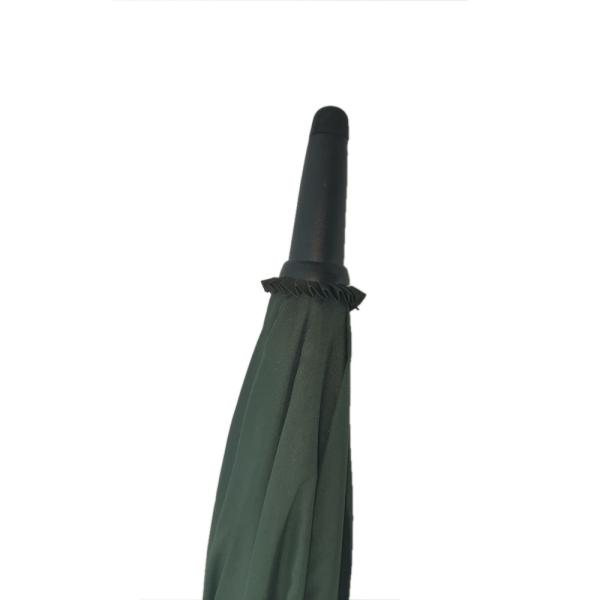 Large Green Manual open Promotional Golf Umbrellas With Black Fiberglass Ribs
