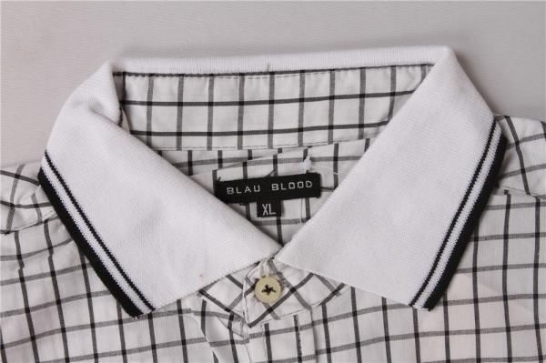 Casual Soft Striped Plaid Shirt Men's Short Sleeve Button Down Shirts