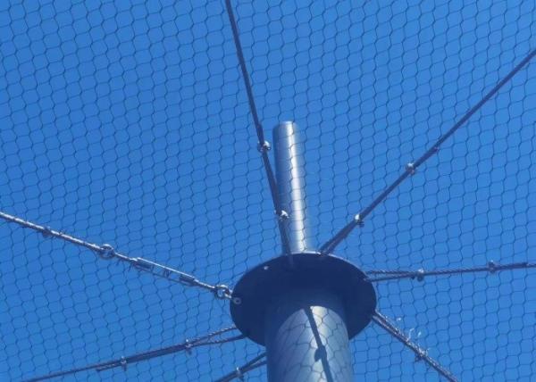 80x80mm Stainless Steel Cable Mesh Customized Height Polished Surface Treatment
