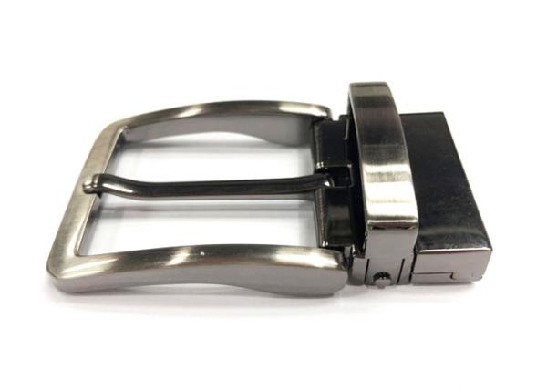 Brushed Gunmetal Zinc Alloy Replacement Belt Buckle For 35mm Wide Strap