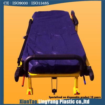Dark Blue Disposable Bed Sheets Roll For Beauty Salons With Two Side Elastic