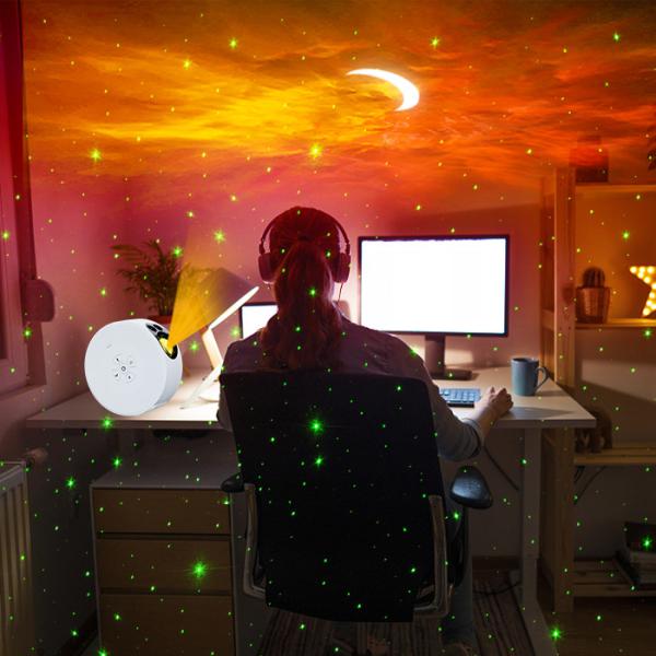 Practical Multiscene Moon Star Projector Room Decor With Remote