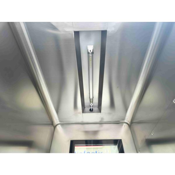 Caja de pases de tres capas mecánicamente interconectadas con esterilización UV ultra segura