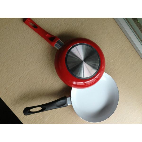 Проштемпелеванный лоток картофеля фри 18км керамического покрытия индукции с красным покрытием