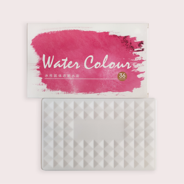 Hot selling multi-color OEM 36pcs water-based solid transparent watercolor painting set for kids drawing
