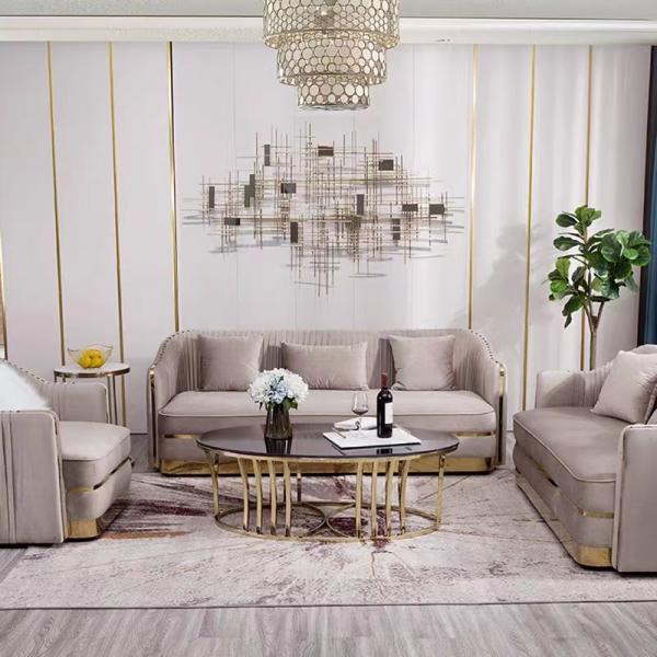 Upholstery Hotel Lobby Furniture White Velvet Couch Multiple Seating Sofa