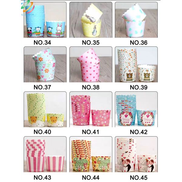 Small Muffin Paper Liners Cake Pans Tray High Temperature Resistant