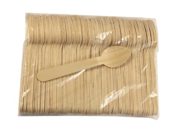 Natural Biodegradable Bulk Birch Wood Spoon Forks Knives Disposable Wooden Cutlery