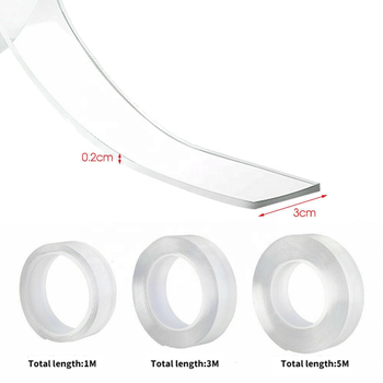 5m*1mm 5m*2mm Transparent Adhesive Nano Tape For Kitchen