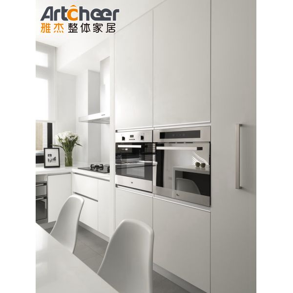 Modern Design Kitchen Cabinet with Roller Shutter Door in Customized Color and Durable L Shape Series
