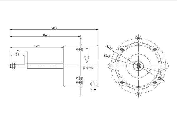 25w Single Phase 6 Poles Air Cooler Fan Motor , Air Conditioner Motor For Air Cooler Machine